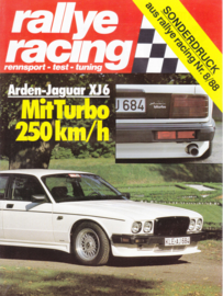 XJ 6 tuned by Arden, Rallye Racing magazine reprint, 4 pages, 08/1988,  German language