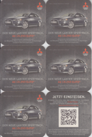 Mitsubishi Lancer Sportback coaster (viltje), Germany, set of 6 of the same