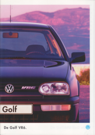 Golf VR6 brochure, A4-size, 32 pages + specs., Dutch language, 08/1994