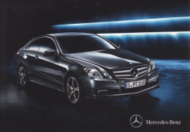 E-Class Coupe, A6-size postcard, factory-issued, English language, 2010