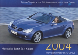 Mercedes-Benz SLK, A6-size postcard, Geneva 2004