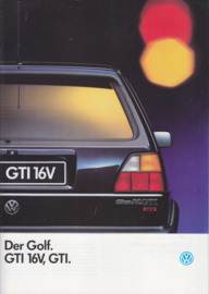 Golf GTI & GTI 16V brochure, A4-size, 32 pages, German language, 08/1989