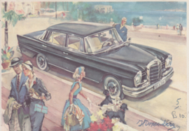 180 Sedan, A6-size, German card with empty back, 1960