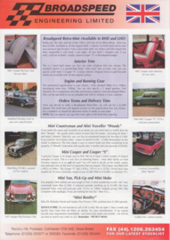 Broadspeed Classic Minis, leaflet, English language, about 1995