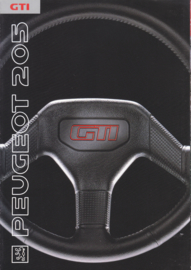 205 GTi 1.9 brochure, 8 pages, A4-size, 9/1990, English language