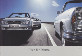 Cabrio history models, 7 attached postcards, A6-size, German language, about 1999