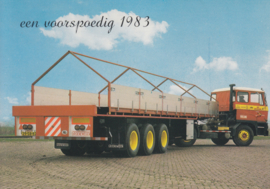 * DAF tractor with coil trailer 3 axle, DIN A6-size postcard, Dutch issue, 1983