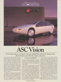 Vision concept car & company history, 6 pages, 8/1985, English language