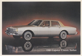 Caprice Classic Sedan,  US postcard, standard size, 1980