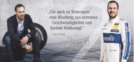 Gary Paffett, DTM season 2016, large card, German language, printed signature