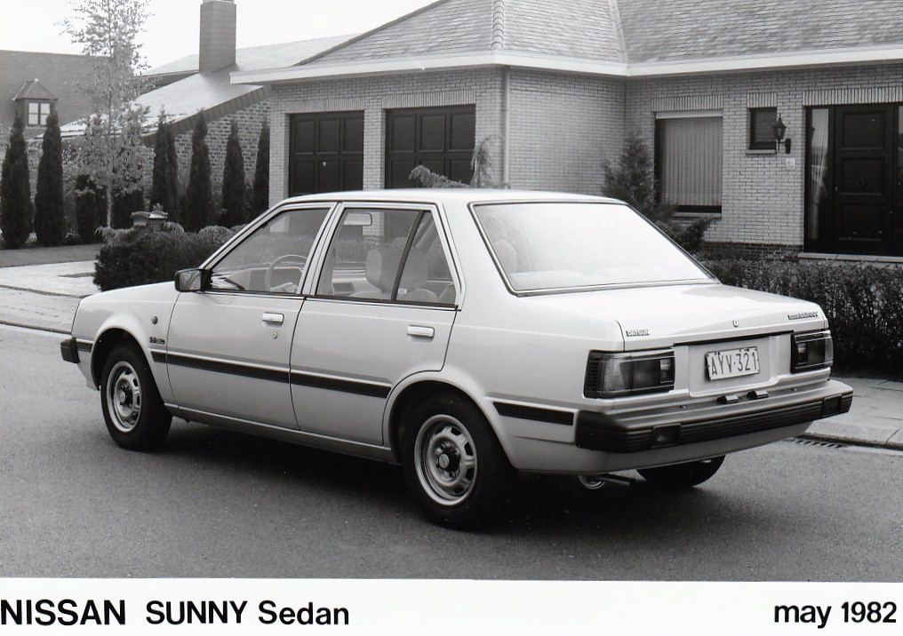 Nissan Sunny 4-Door Sedan, press photo, Belgium, 05/1982