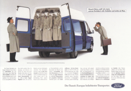 Transit Van high roof, DIN A6-size postcard, German language