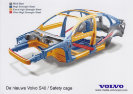 Volvo S40 Sedan safety cage, press photo, Dutch, 2003/2004