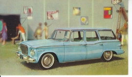 Lark 4-Door Wagon, US postcard, standard size, 1961, PD 61-33