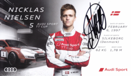 Racing driver Nicklas Nielsen, signed postcard 2016 season, English language