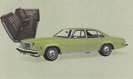 Malibu Classic Colonnade Hardtop Sedan,  US postcard, standard size, 1974