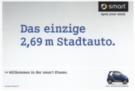 Fortwo postcard, 16x11 cm, fold-card, HRC K09 01/09, German language
