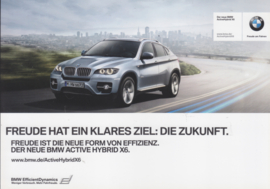 BMW X6 active hybrid, fact card, 21x15 cm, Germany, 2010