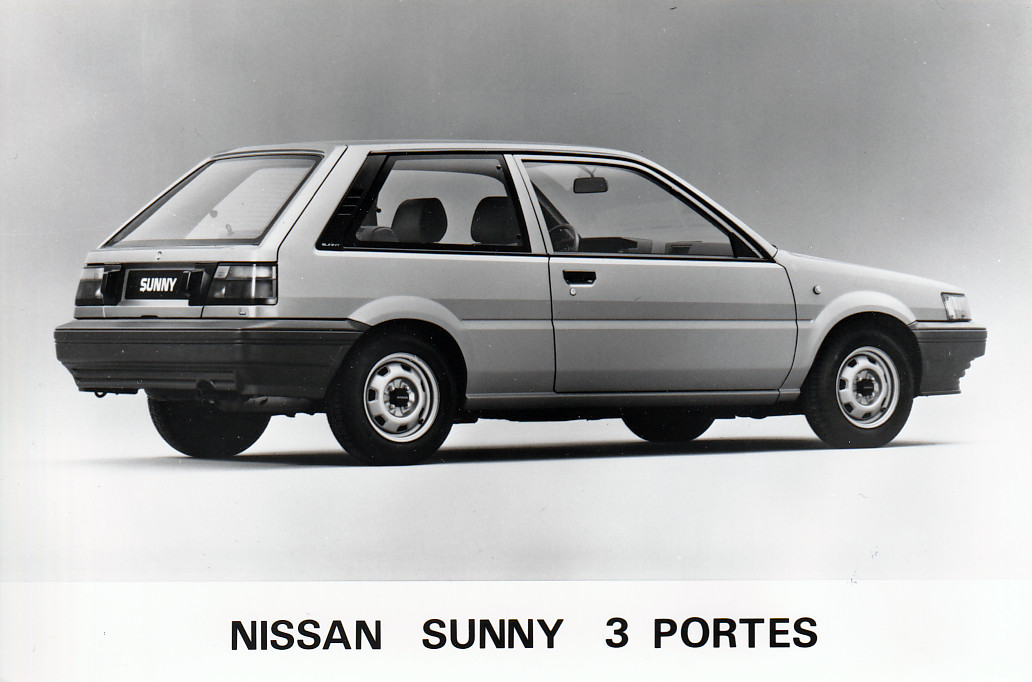 Nissan Sunny 3-Door Hatchback, press photo, Belgium?, circa 1987