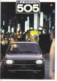 505 Sedan brochure, 30 pages, A4-size, 1987, Dutch language