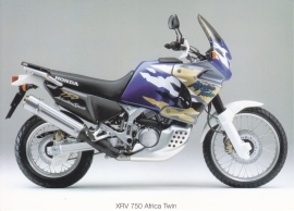 Honda XRV 750 Africa Twin postcard, 18 x 13 cm, no text on reverse, about 1994