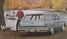 Malibu 4-Door Station Wagon, US postcard, standard size, 1965, # 14