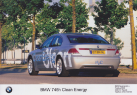 BMW 745h clean energy [hydrogen], 3 different press photo's, Dutch, 2002