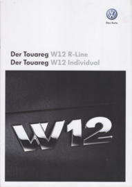 Touareg W12 R-Line & Individual brochure, A4-size, 12 pages, German language, 05/2008