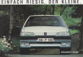 106 Hatchback postcard, A6-size, 1990s, German language