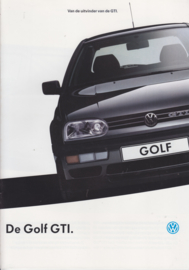 Golf GTI brochure, A4-size, 32 pages, Dutch language, 08/1992