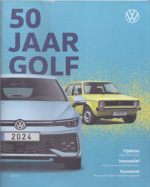 Golf 50 years history - 8 generations brochure, almost A4-size, 44 pages, 01/2024