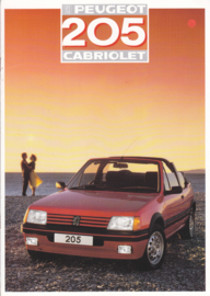 205 Cabriolet brochure, 10 pages, A4-size, 1987, English language (UK)