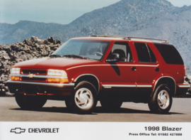 Chevrolet Blazer - press photo, Europe [UK] - 1998