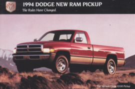 Ram Pickup, US postcard, continental size, 1994