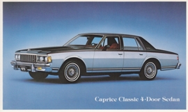 Caprice Classic 4-Door Sedan, US postcard, standard size, 1979