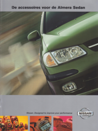 Almera Sedan accessories brochure, 10 pages, about 2002, Dutch language