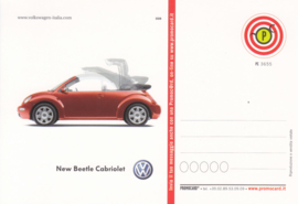 New Beetle Cabriolet lenticular postcard, Promocard Italy, # 3655