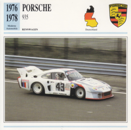Porsche 935 race car card, German language, D6 067 05-17
