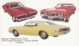 Cougar & Cyclone models, US postcard, standard size, 1970