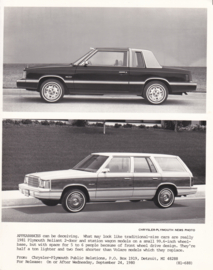 Reliant 2-Door & Station Wagon, large press photo, USA, # 81-688