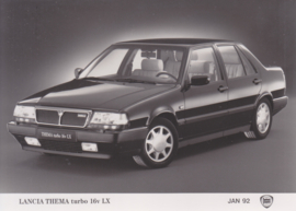 Lancia Thema turbo 16v LX, press photo, Belgium, 1/1992