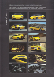 Lamborghini Murcielago press kit with sheets & photos, Italy, 9/2001