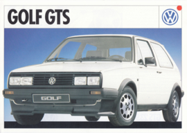 Golf GTS leaflet, A4-size, 2 pages, Dutch language, about 1988