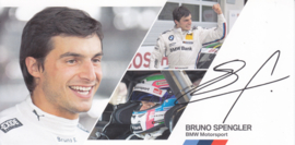 DTM driver Bruno Spengler, oblong autogram card, 2014, German/English