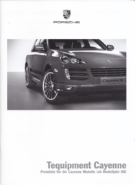 Cayenne Tequipment pricelist brochure, 68 pages, 04/2009, German