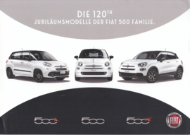 500 120th anniversary models brochure, 4 pages (A4), 2019, German language