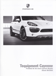 Cayenne Tequipment pricelist brochure, 44 pages, 08/2010, German