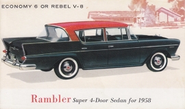 Super 4-Door Sedan, US postcard, standard size, 1958, # AM-58-6516 B