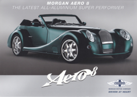 Aero 8 V8 4.4 L brochure, 4 pages, DIN A4-size, English language, about 2006