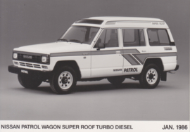 Nissan Patrol Wagon Super Roof Turbo Diesel, press photo, Belgium, 1/1986
